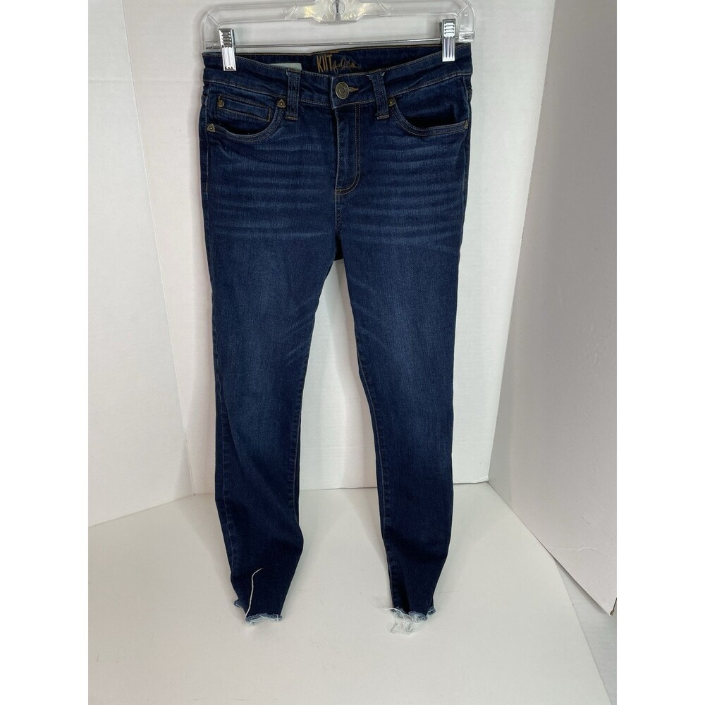 Kut From The Kloth Jeans Carlo Skinny Ankle, Womens Size 2, Dark Blue, Designer - Picture 5 of 11